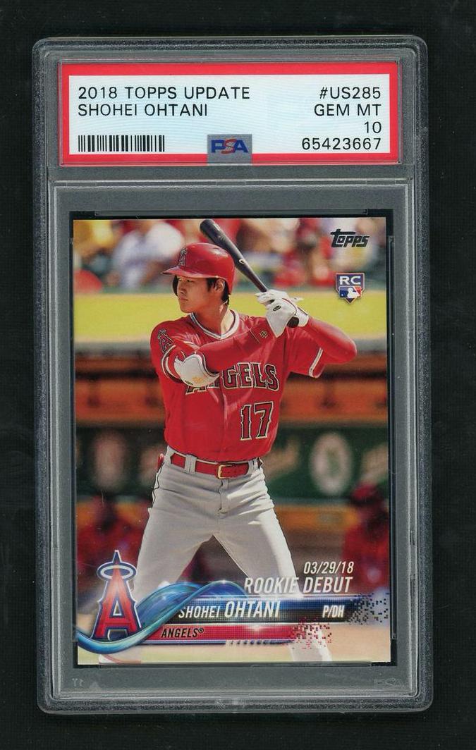 2018 Topps Update Rookie Debut Shohei Ohtani #US285 RC PSA 10