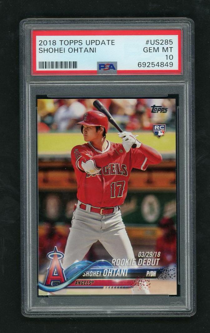 2018 Topps Update Rookie Debut Shohei Ohtani #US285 RC PSA 10