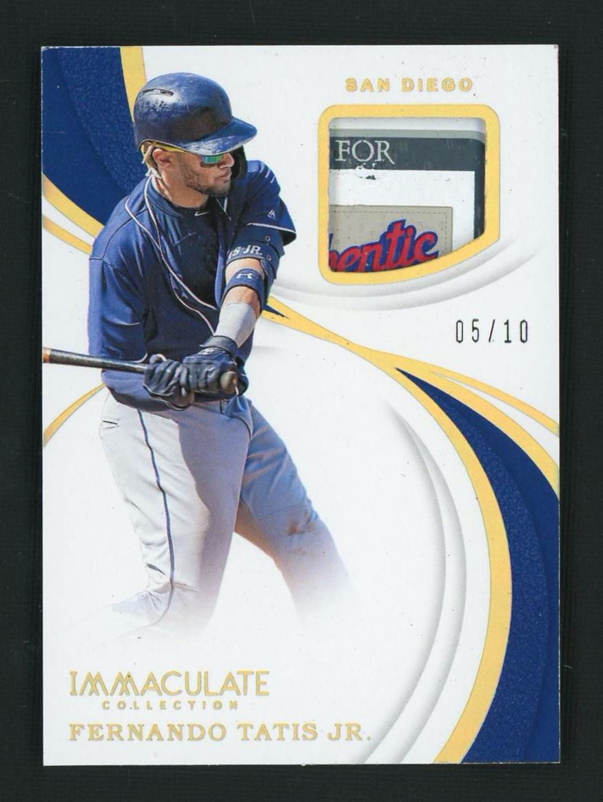 2019 Panini Immaculate Swatches Fernando Tatis Jr. #IS-FTJ /10