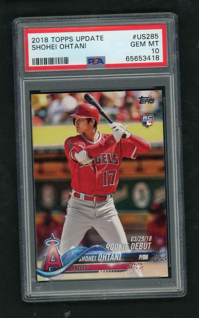 2018 Topps Update Rookie Debut Shohei Ohtani #US285 RC PSA 10