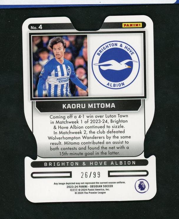 2023 Panini Obsidian Supernova Kaoru Mitoma #4 /99