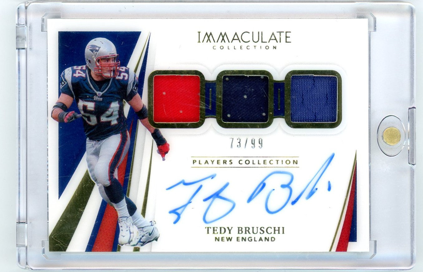 2021 Panini Immaculate Tedy Bruschi #IPC-TBR Patch Auto /99