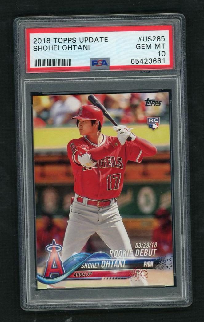 2018 Topps Update Rookie Debut Shohei Ohtani #US285 RC PSA 10