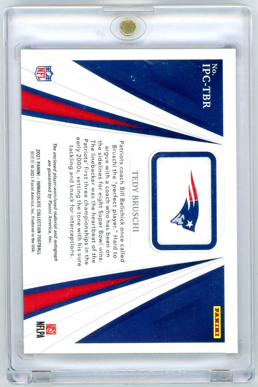 2021 Panini Immaculate Tedy Bruschi #IPC-TBR Patch Auto /99