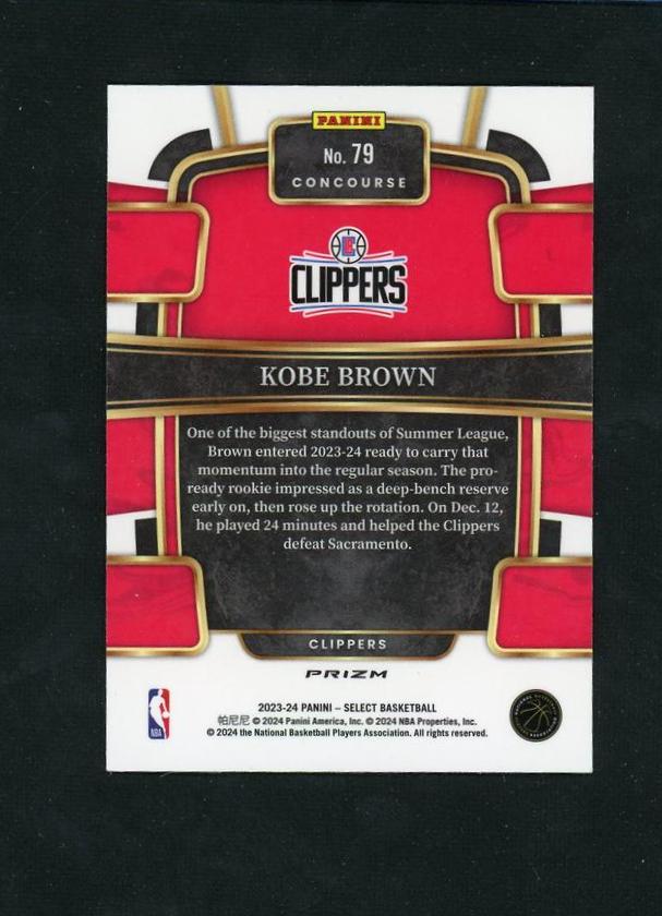 2023 Panini Select Prizm Kobe Brown #79 RC