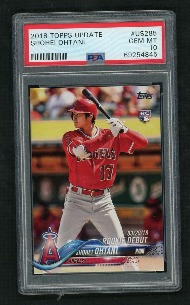 2018 Topps Update Rookie Debut Shohei Ohtani #US285 RC PSA 10