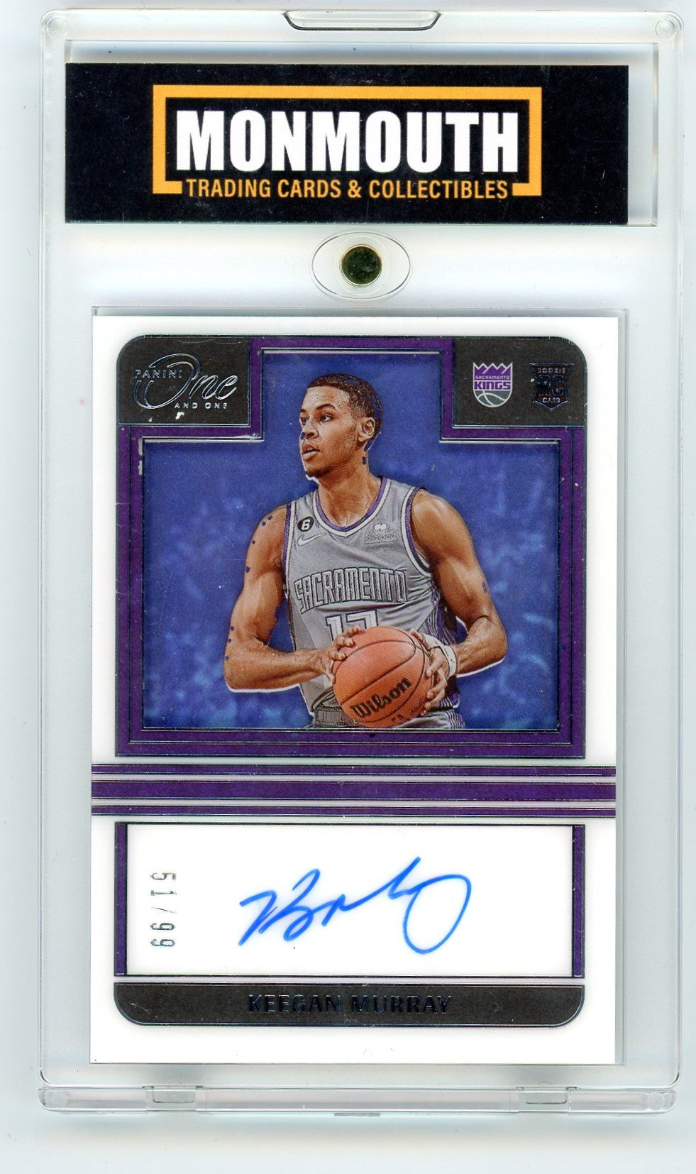 2022 Panini One and One Keegan Murray #RA-KMU RC Auto /99