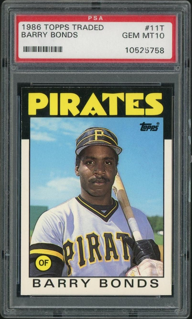 1986 Topps Traded #11T Barry Bonds PSA 10