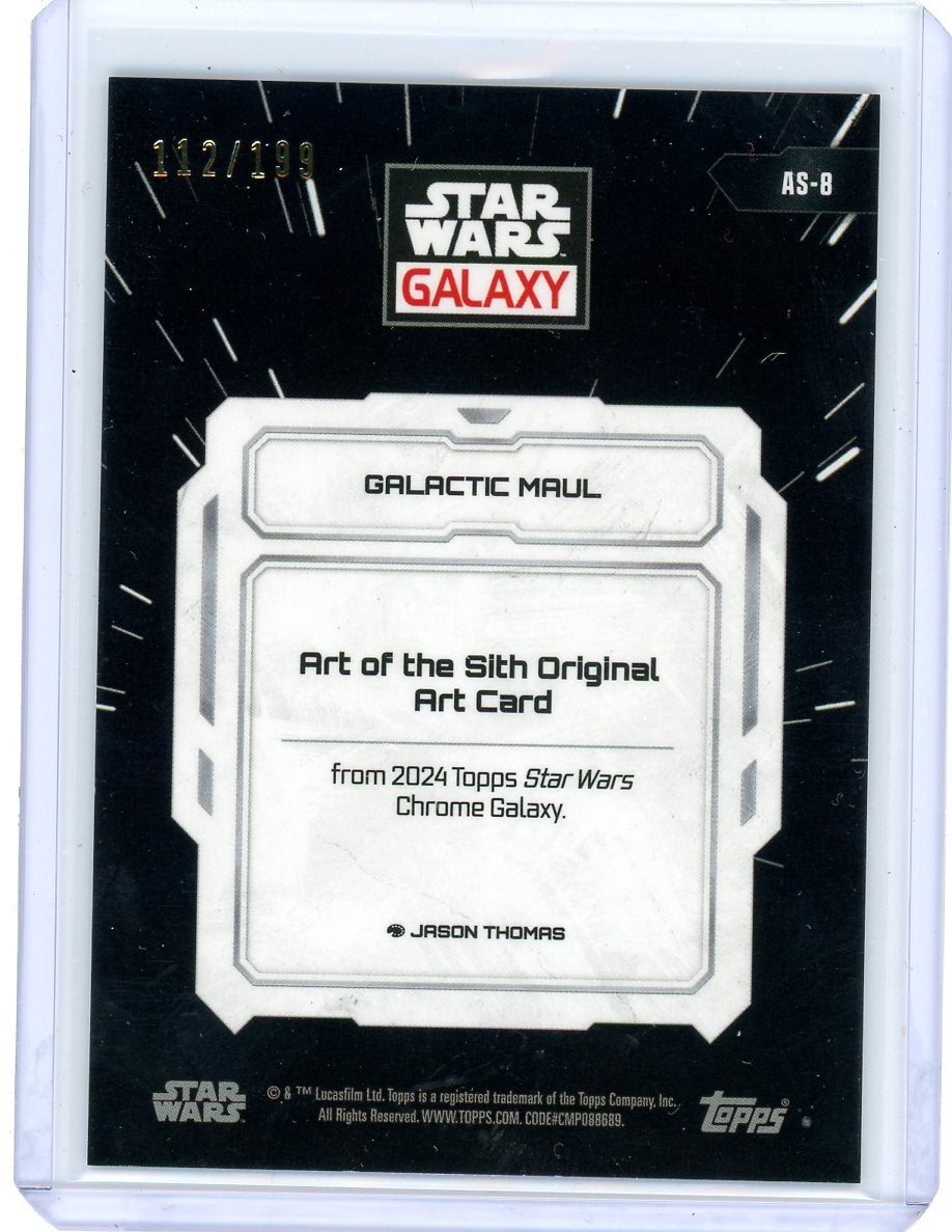 2024 Topps Star Wars Chrome Galaxy #AS-B Galactic Maul Art /199