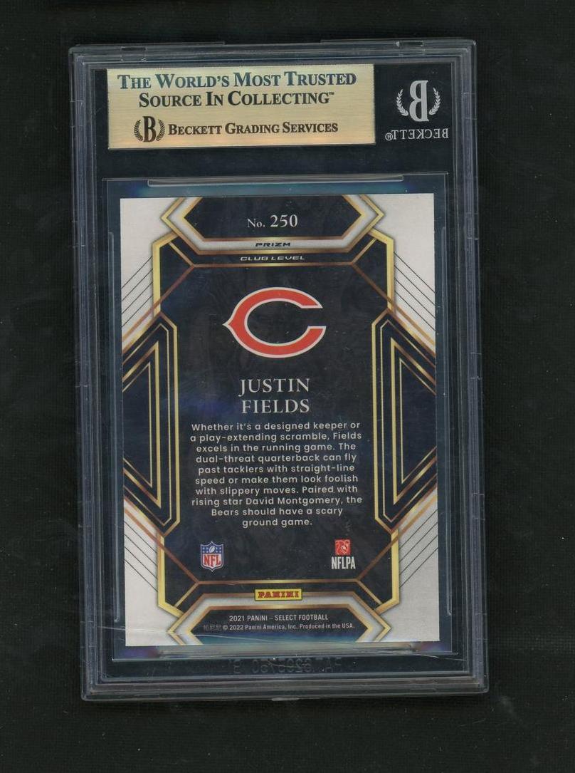 2021 Select Prizm Silver Justin Fields #250 RC BGS 9.5