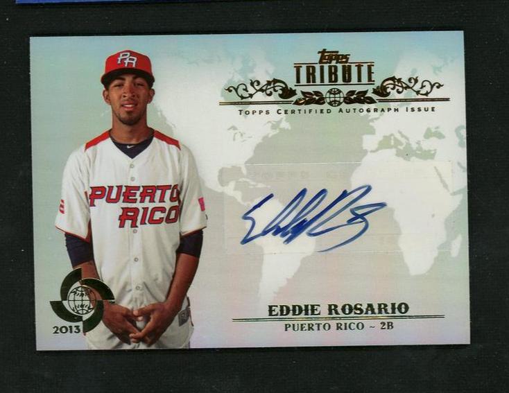 2013 Topps Tribute WTA-ER Eddie Rosario World Baseball Classic Puerto Rico Auto
