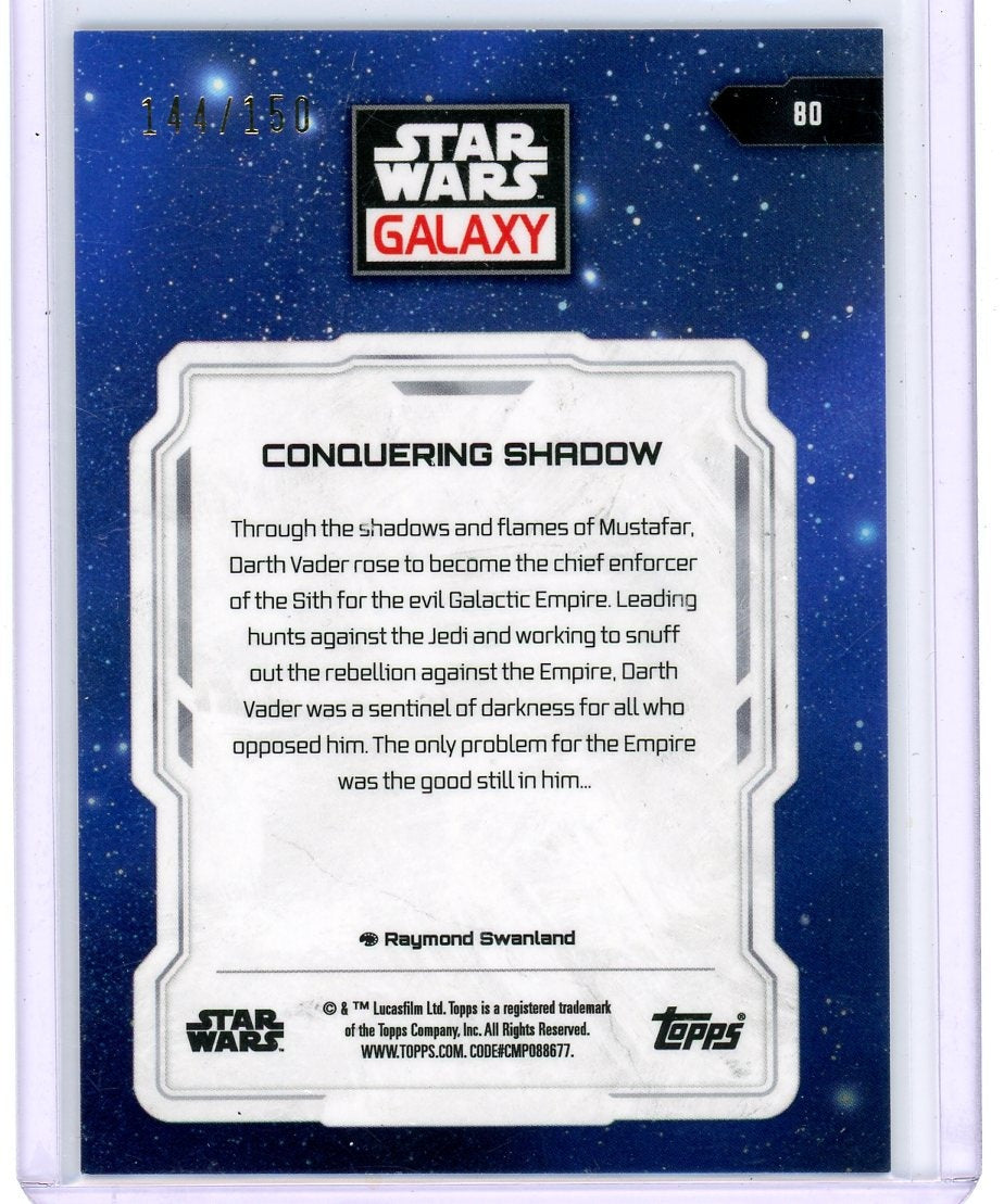 Topps Star Wars Galaxy #80 Darth Vader Conquering Shadow /150