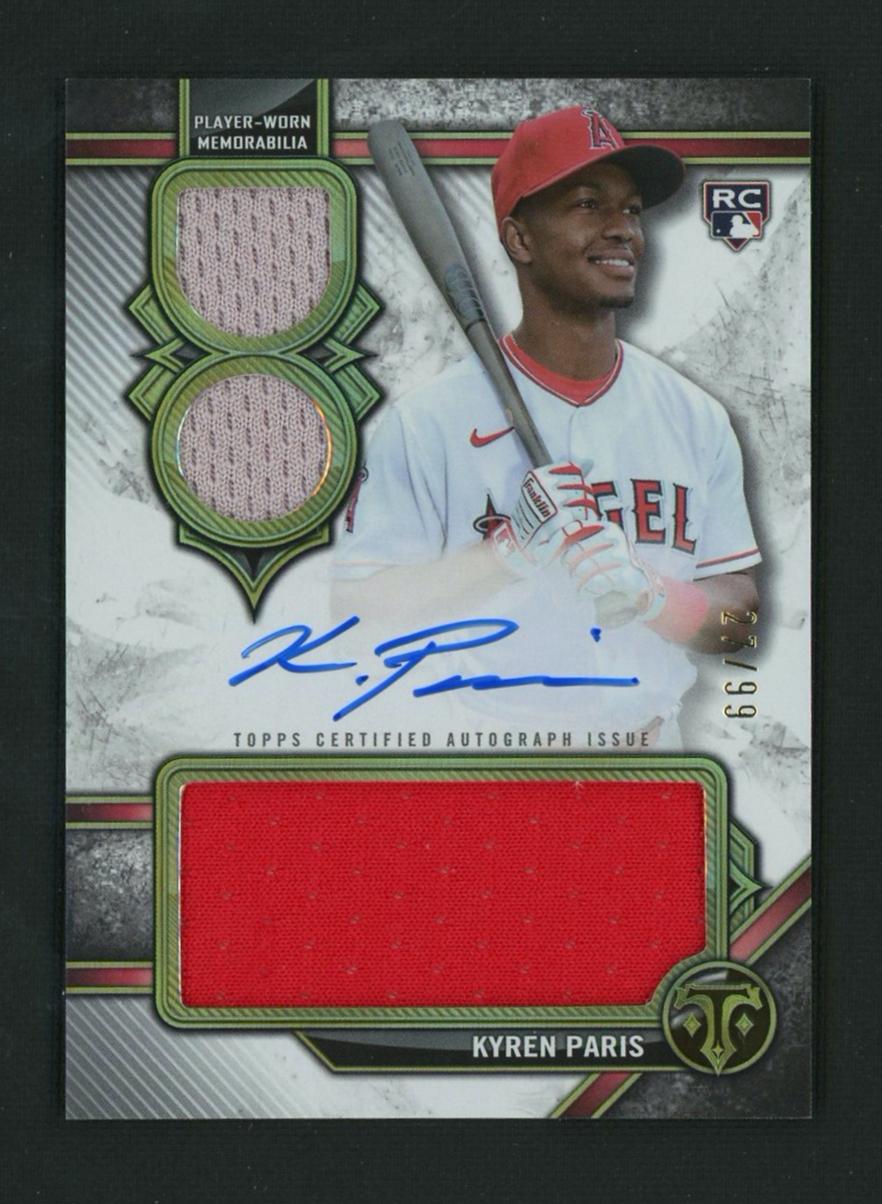 2024 Topps Triple Threads Kyren Paris #RAR-KP RC Patch Auto /199