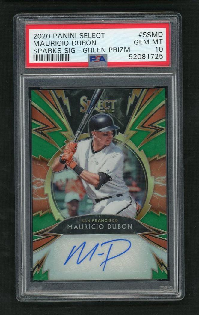 2020 Panini Select Green Prizm Mauricio Dubon #SSMD /5 PSA 10