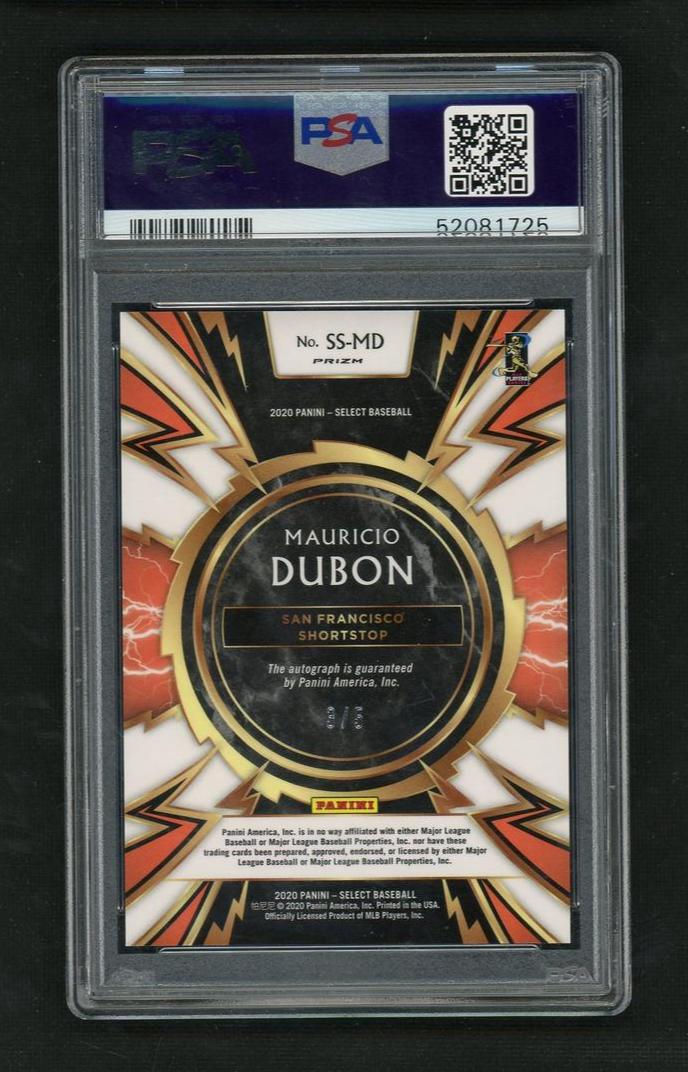 2020 Panini Select Green Prizm Mauricio Dubon #SSMD /5 PSA 10