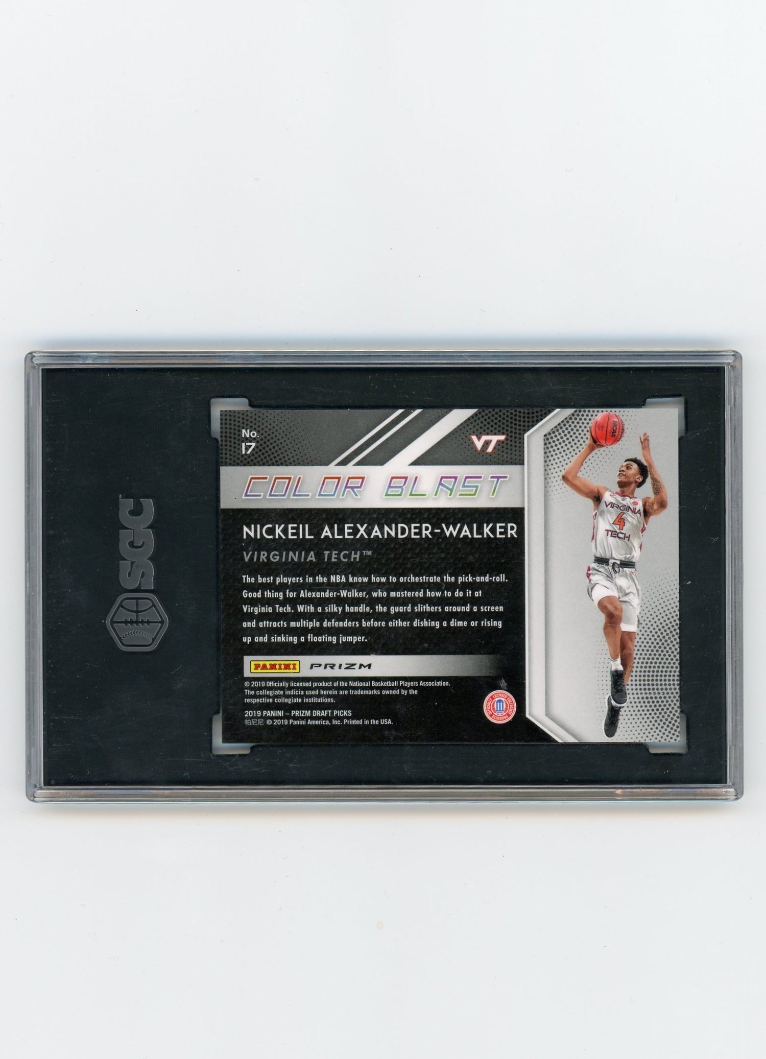 2019-20 Panini Prizm Draft Picks #17 Nickeil Alexander-Walker Color Blast SGC 9.5
