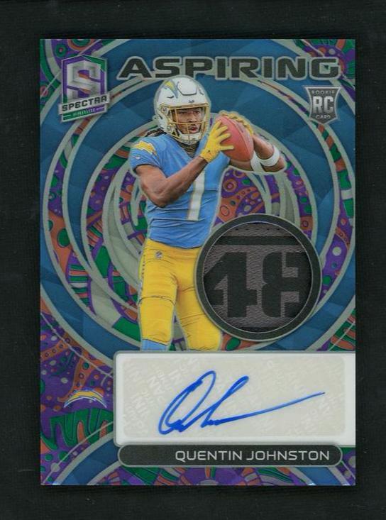 2023 Panini Spectra Aspiring Psychedelic Quentin Johnston #APA-QJO RC RPA /5