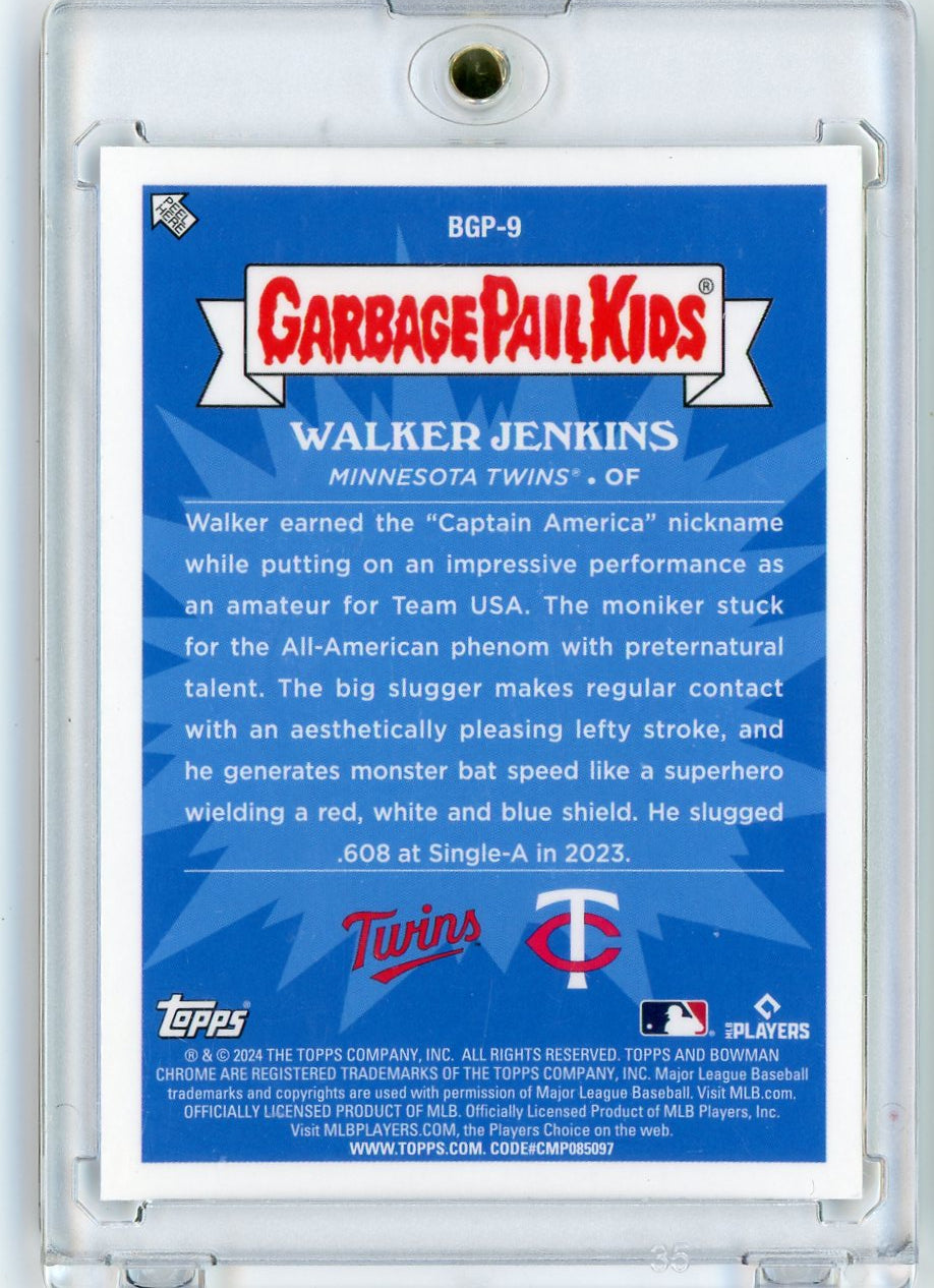 2024 Topps Garbage Pail Kids #BGP-9 Walker Jenkins Rookie Minnesota Twins