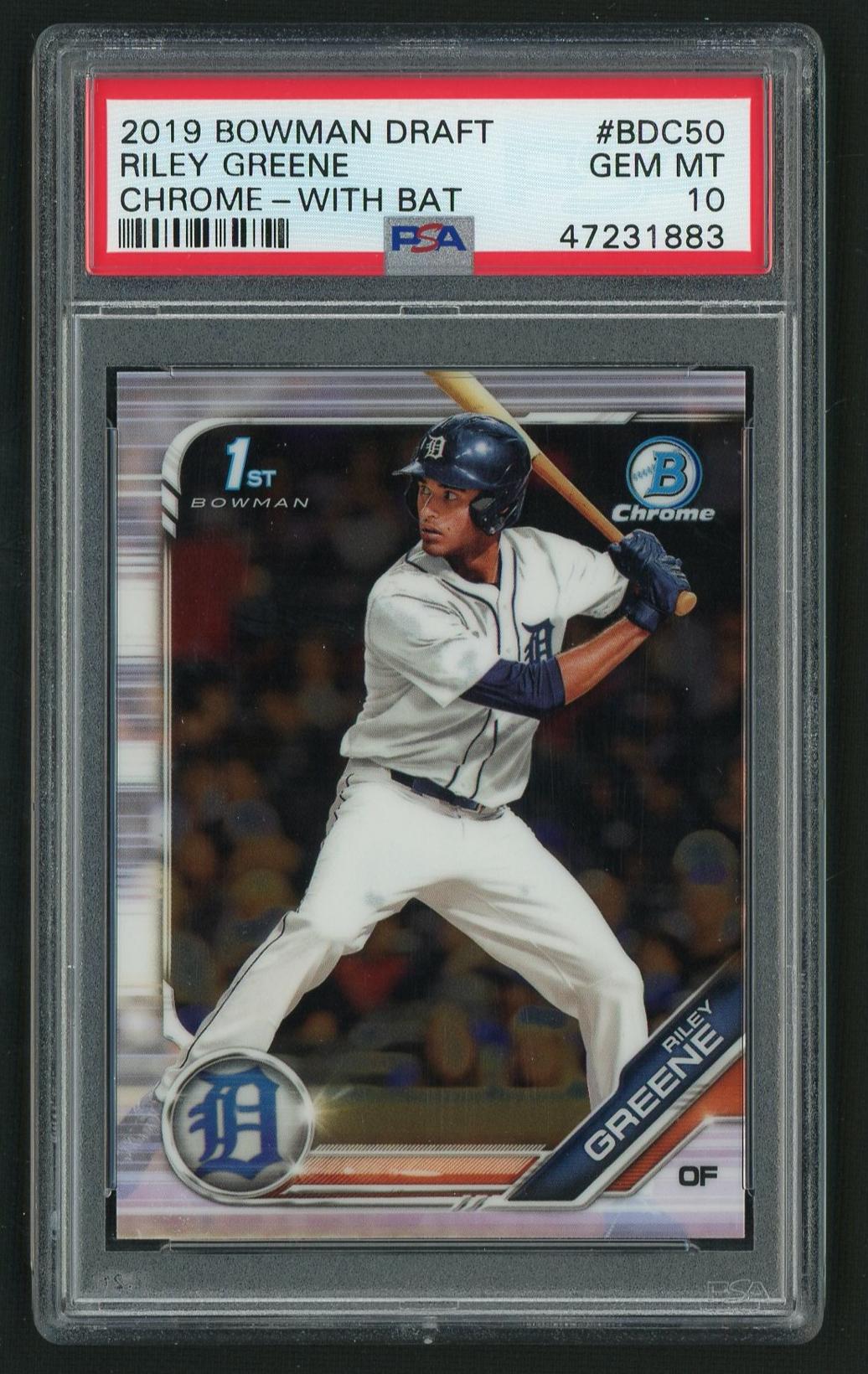 2019 Bowman Draft Chrome Riley Greene #BDC-50 PSA 10