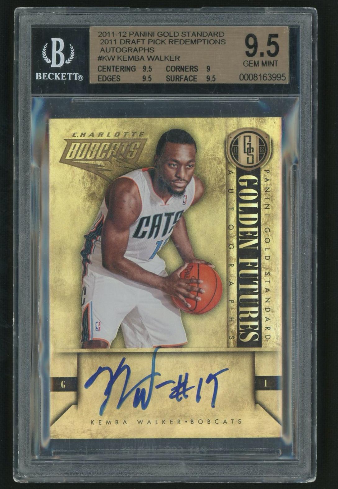 2011 Panini Gold Standard Kemba Walker #KW Auto BGS 9.5 Auto 10