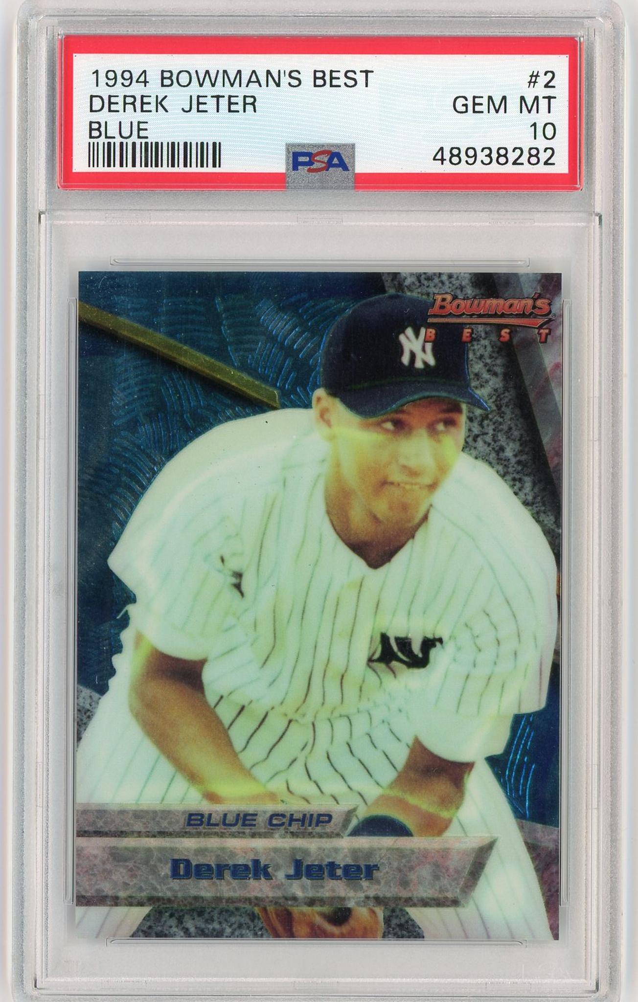 1994 Bowman's Best #2 Derek Jeter Blue Chip Blue PSA 10 GEM MT New York Yankees