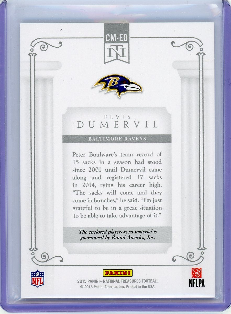 2015 Panini National Treasures #CM-ED Elvis Dumervil Century Materials /49 