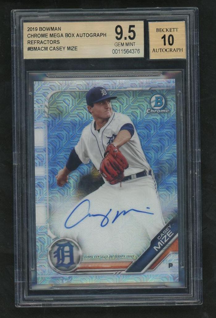 2019 Bowman Chrome Casey Mize #BMA-CM Auto BGS 9.5 Auto 10