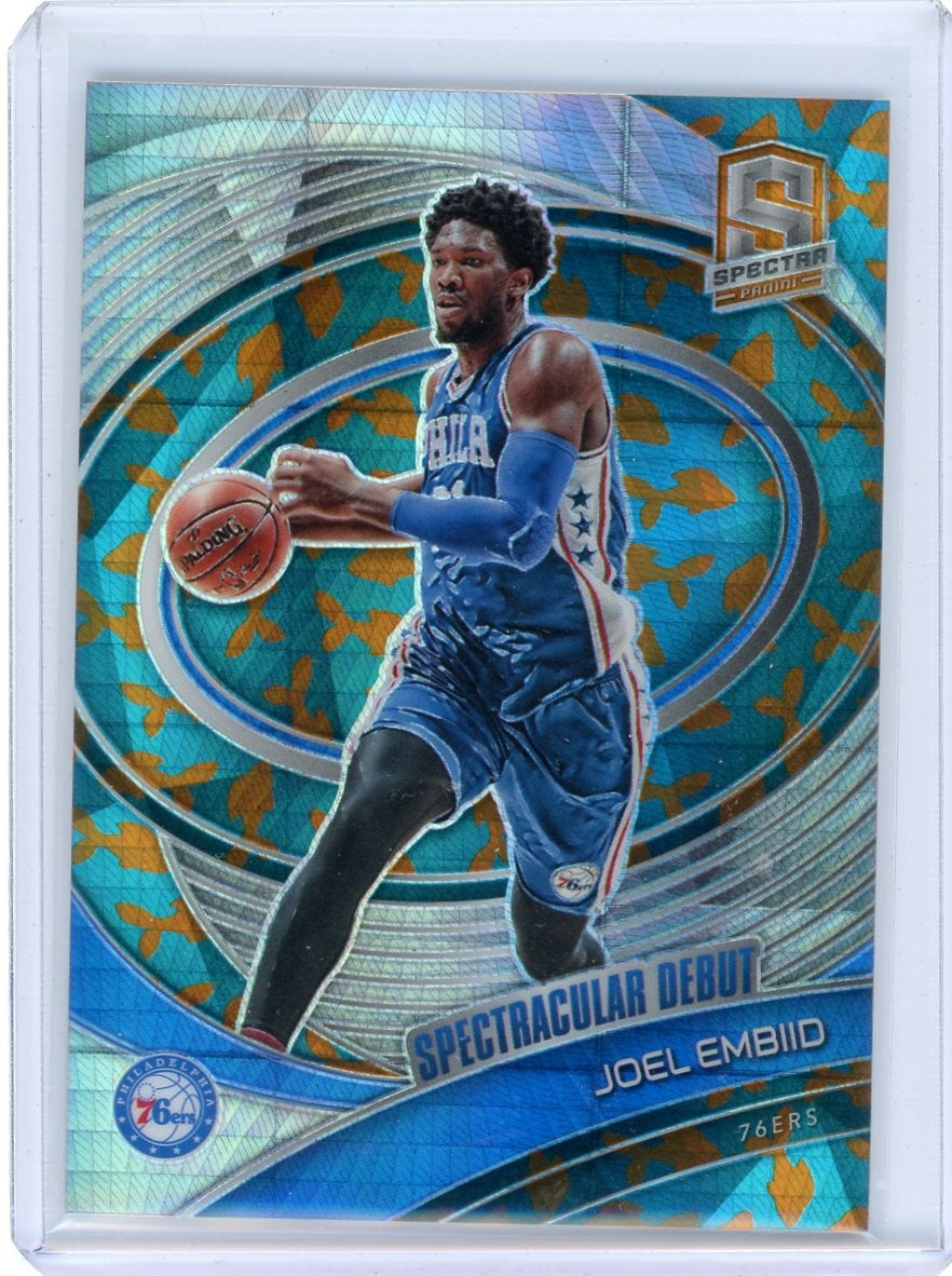 2020 Panini Spectra #163 Joel Embiid  Debut Prizm 50/49 MISPRINT Rare