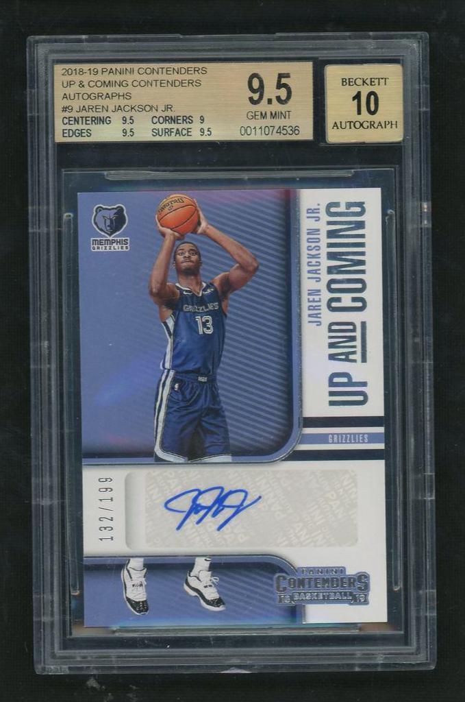 2018-19 Panini Contenders Up & Coming Jaren Jackson Jr. #UC-JJJ Auto /199 BGS 9.5 Auto 10