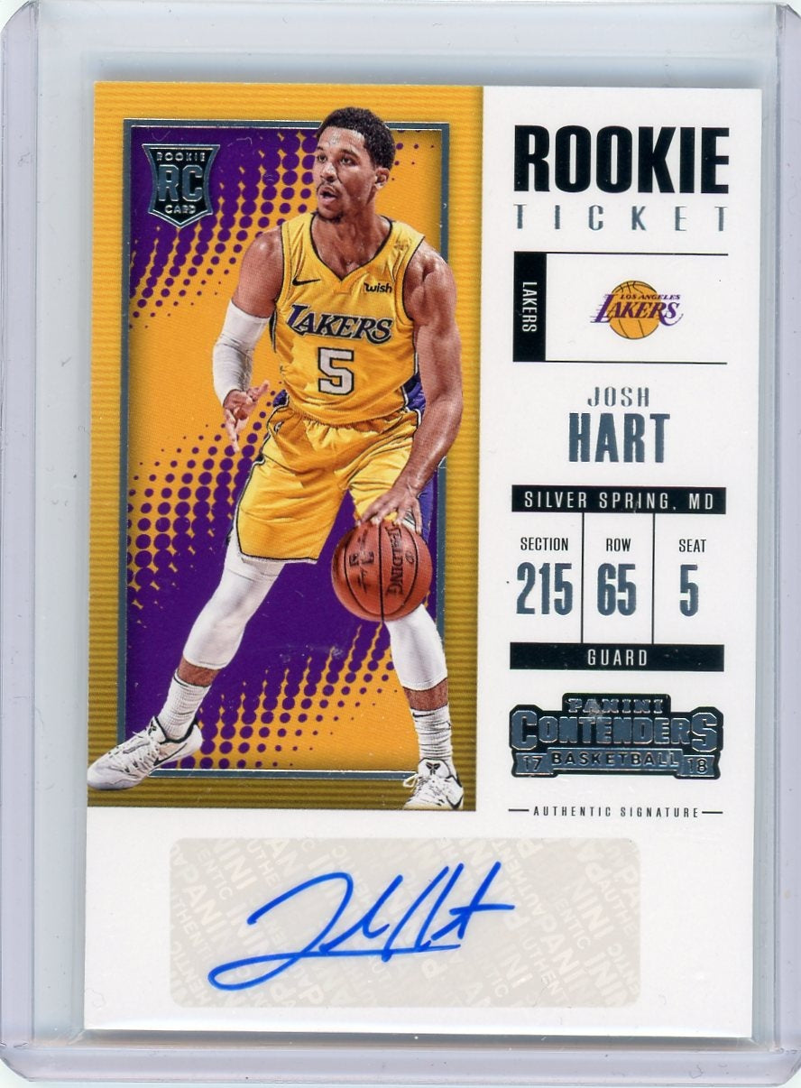 2017 Panini Contenders #ST-JHT Josh Hart Rookie Ticket Rookie Auto