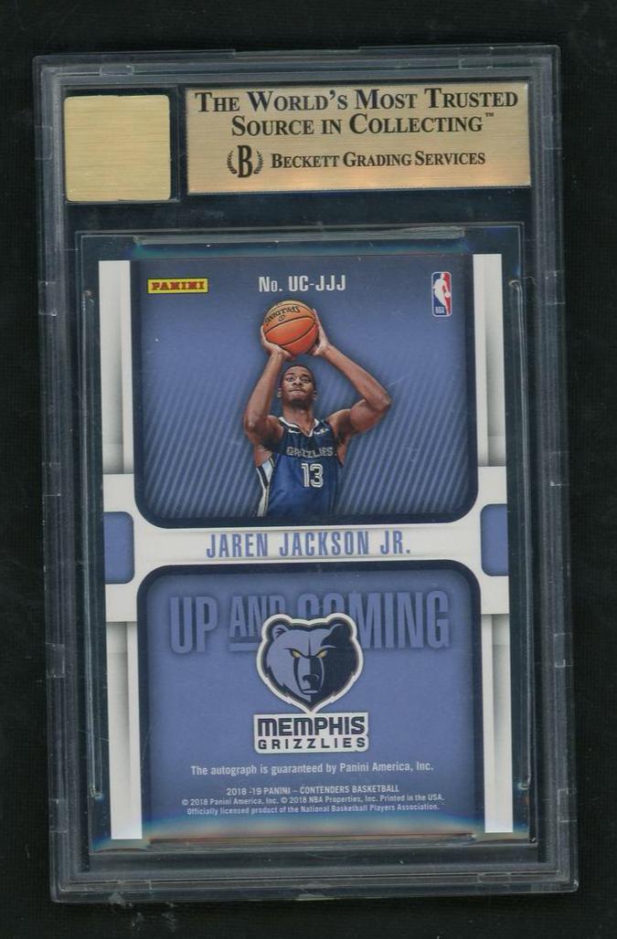2018-19 Panini Contenders Up & Coming Jaren Jackson Jr. #UC-JJJ Auto /199 BGS 9.5 Auto 10