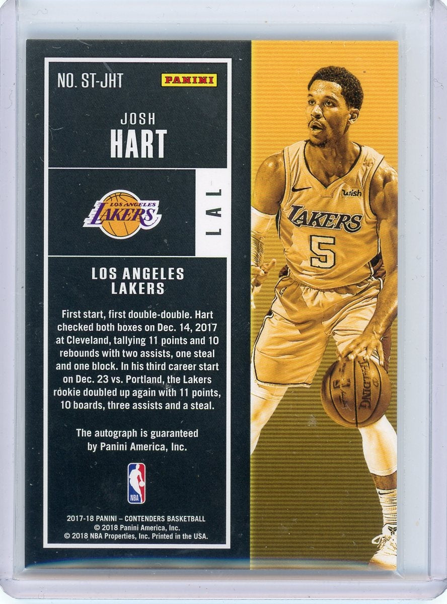 2017 Panini Contenders #ST-JHT Josh Hart Rookie Ticket Rookie Auto