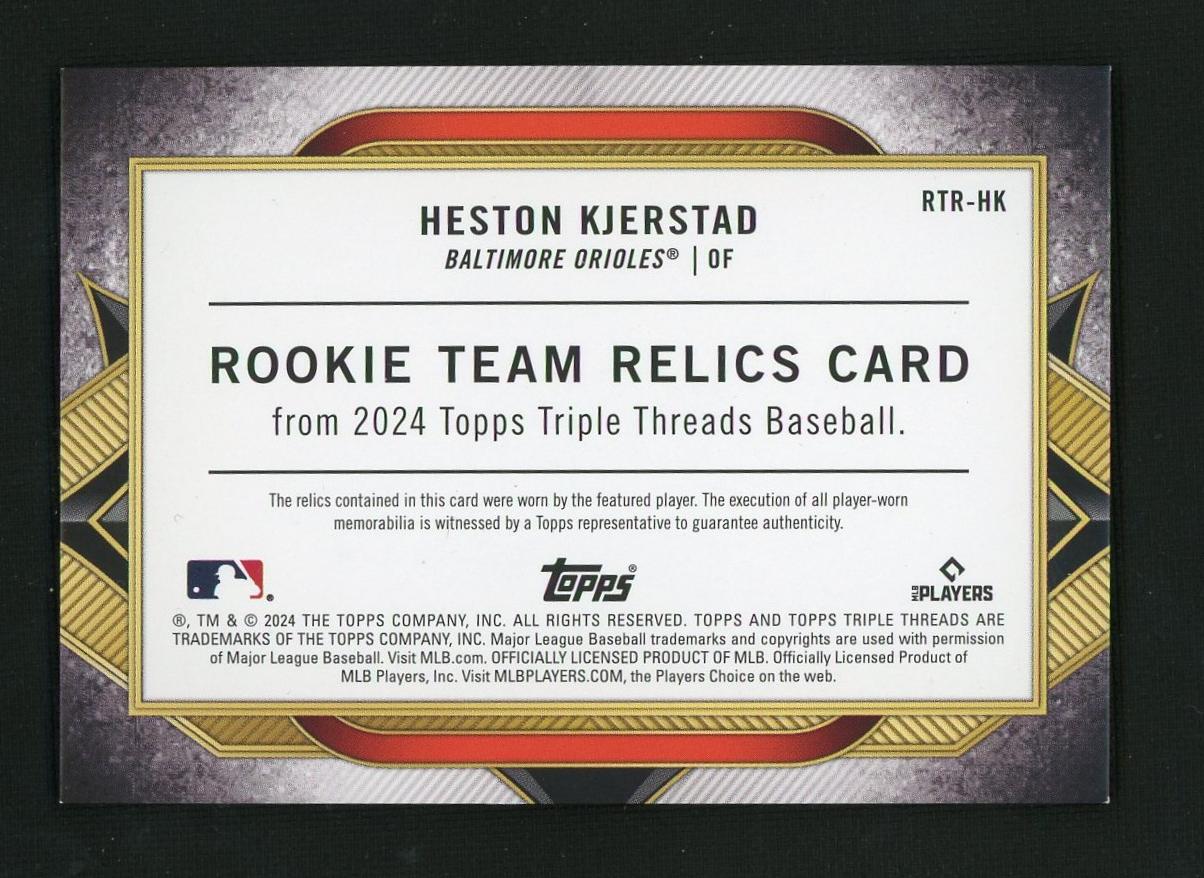 2024 Topps Triple Threads Heston Kjerstad #RTR-HK RC /36