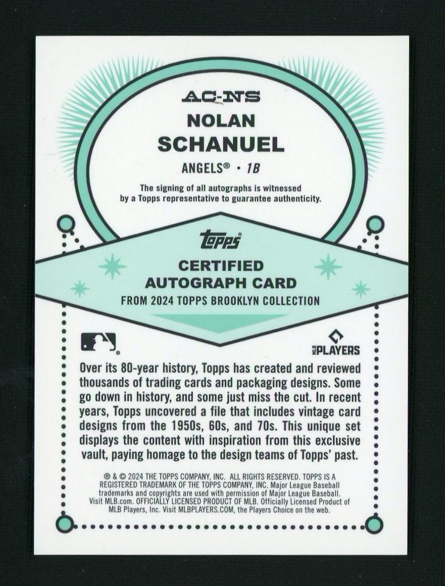 2024 Topps Brooklyn Autograph Nolan Schanuel #AC-NS RC /75