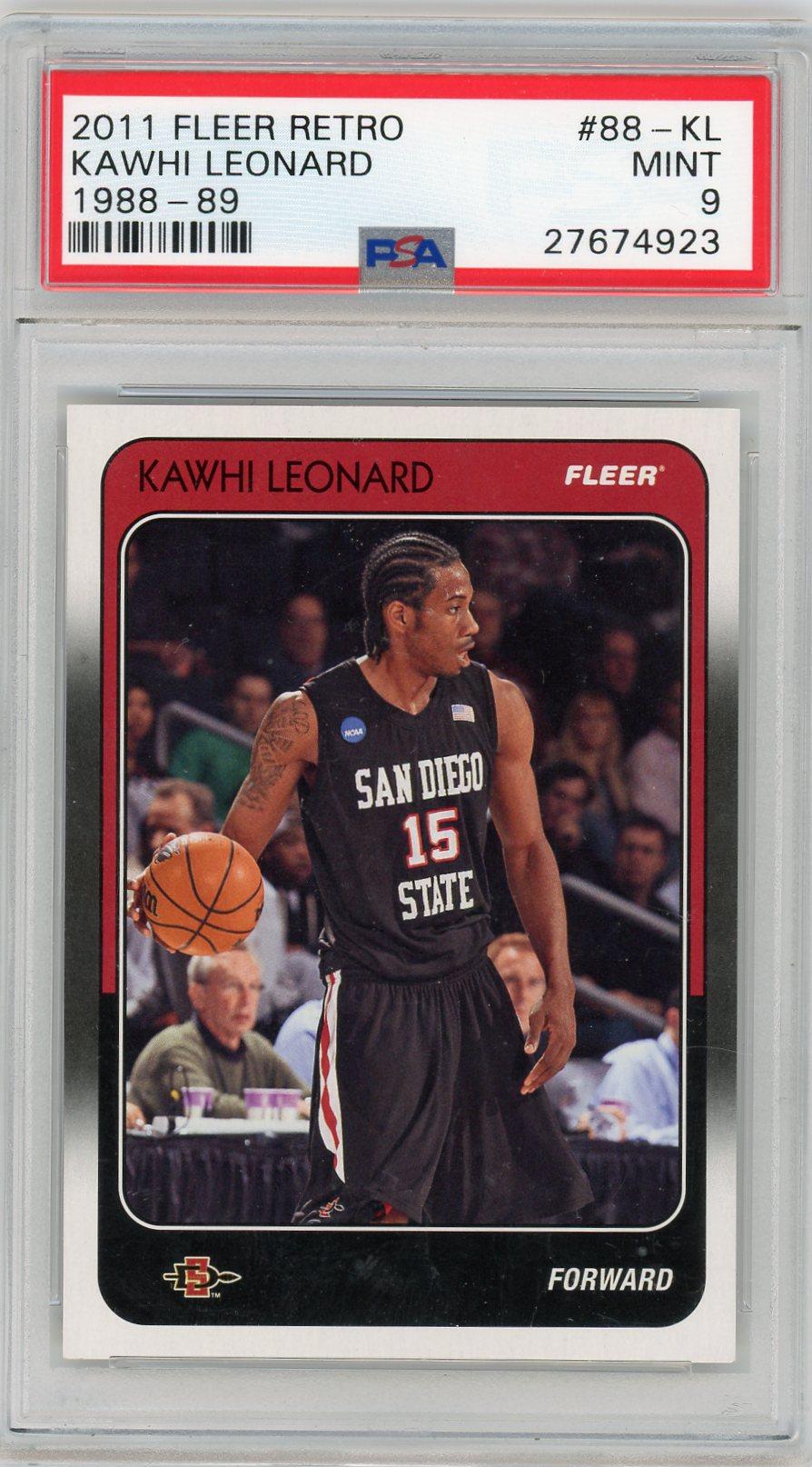 2011 Fleer Retro 1988-89 #88-KL Kawhi Leonard PSA 9