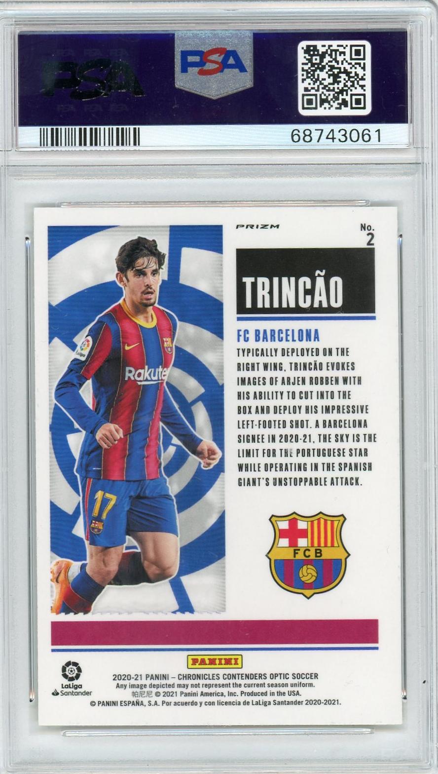 2020 Panini Chronicles Contenders Optic Rookie Ticket La Liga #2 Trincao Gold Power Na PSA 9