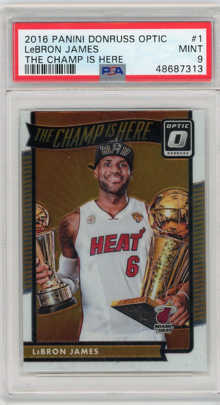 2016 Donruss Optic #1 LeBron James the Champ Is Here PSA 9