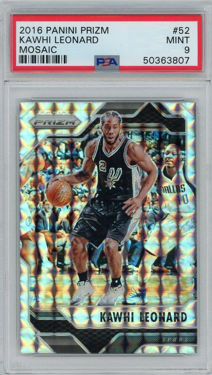 2016 Panini Mosaic Prizm #52 Kawhi Leonard PSA 9