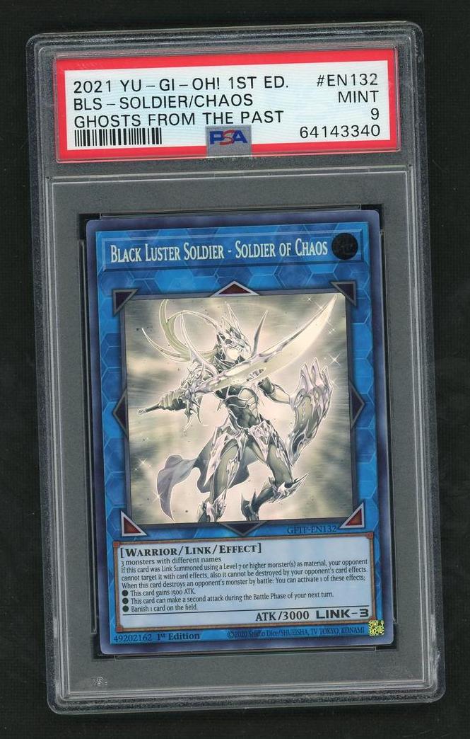 2021 Konami Yu-Gi-Oh! EN132 Black Luster Soldier - Soldier of Chaos Ghosts from the Past PSA 9 Mint