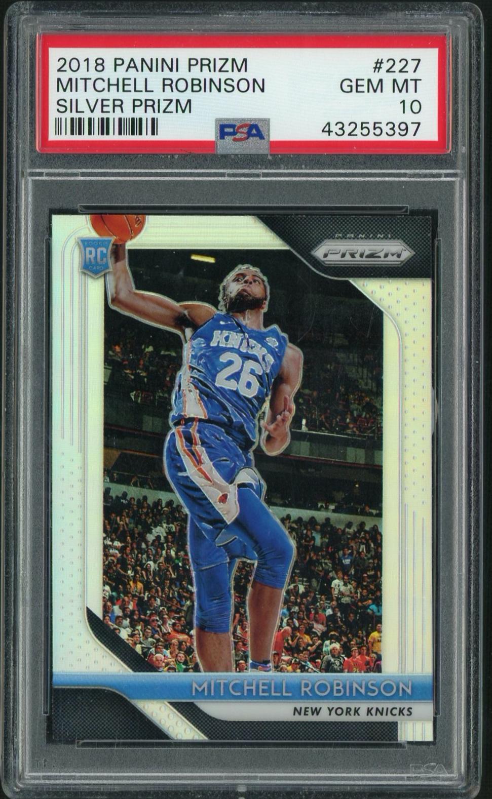 2018 Panini Prizm Silver Prizm Mitchell Robinson #227 RC PSA 10