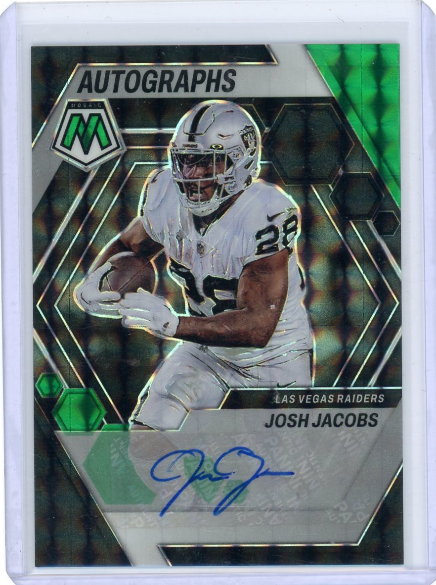 2023 Panini Mosaic #AH-JJ Josh Jacobs Autographs /25 Las Vegas Raiders