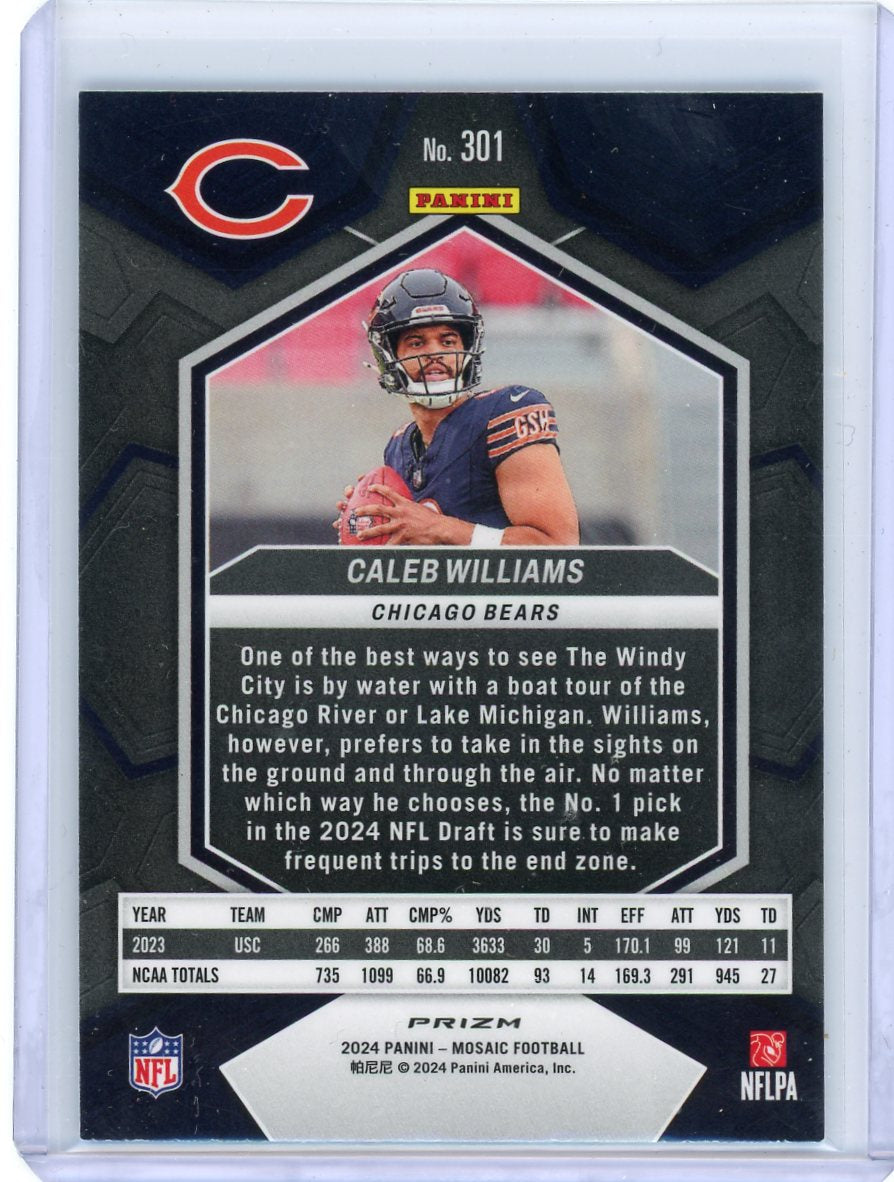 2024 Panini Mosaic #301 Caleb Williams Blue Rookie Chicago Bears