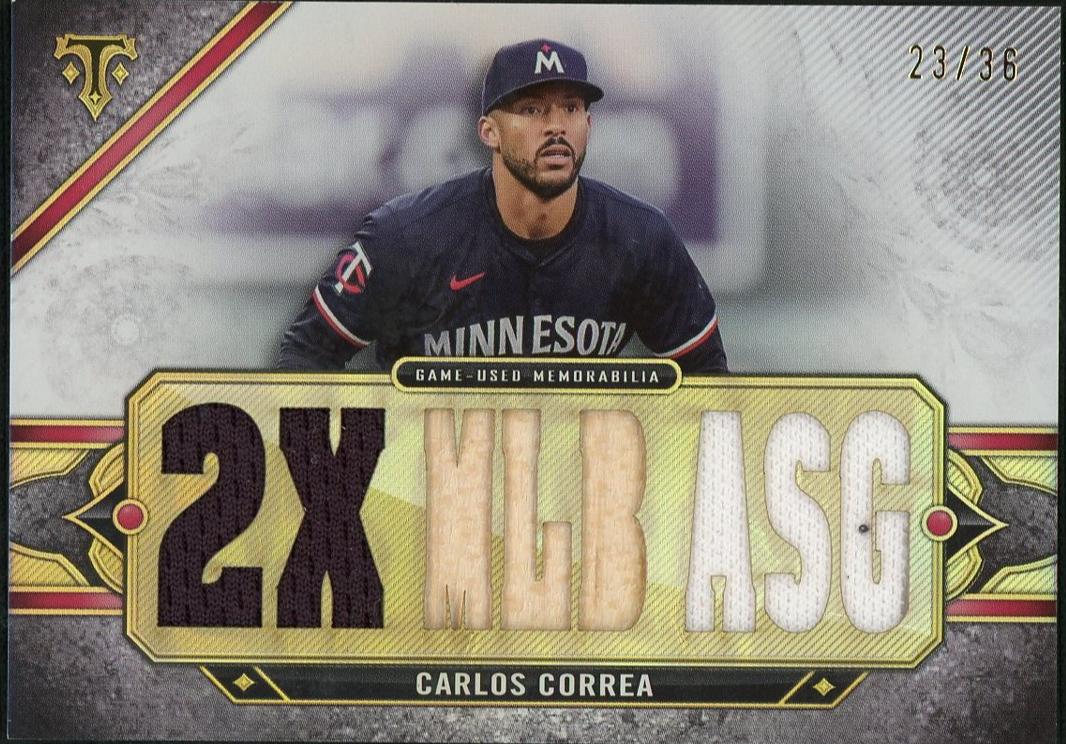 2024 Topps Triple Threads TTR-CC3 Carlos Correa Triple Threads Relic /36 Minnesota Twins