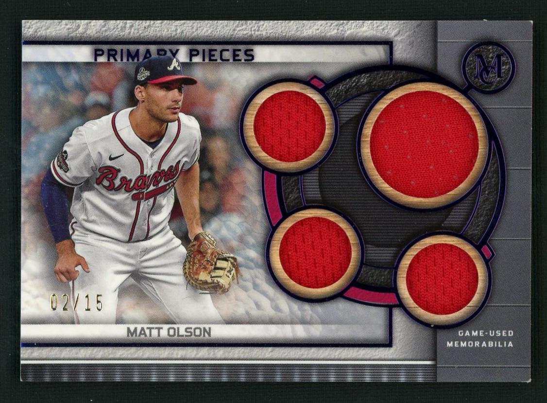 2023 Topps Museum Primary Pieces Matt Olson #SPPPQR-MO /15 Quad Relic