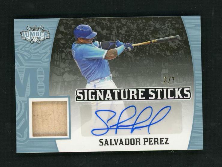 2014 Leaf Lumber SS-SP1 Salvador Perez Signature Sticks /7 Auto