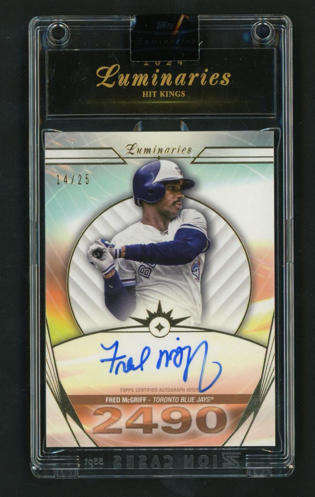 2024 Topps Luminaries HK-FM Fred McGriff Hit Kings /25 Toronto Blue Jays Auto