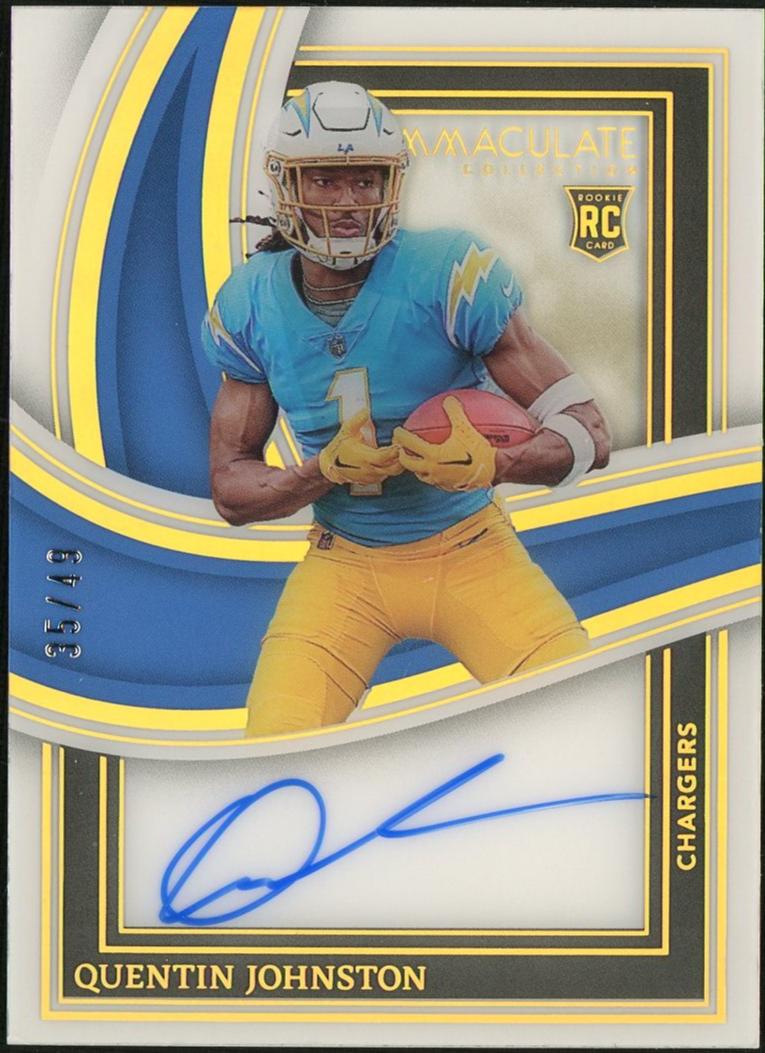 2023 Panini Immaculate Collection Quentin Johnston #RS-QJO RC Auto /49