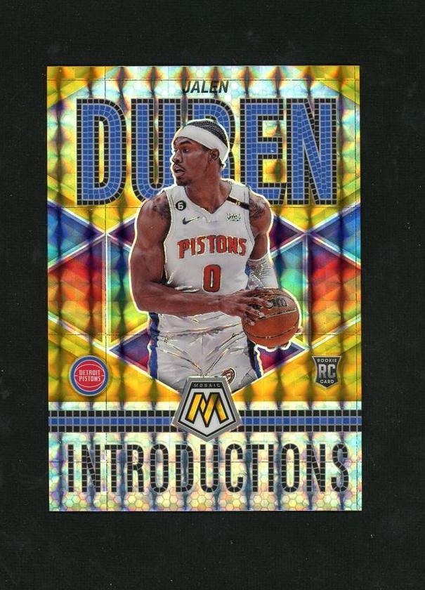 2022 Panini Mosaic Introductions Jalen Duren #3 RC /10
