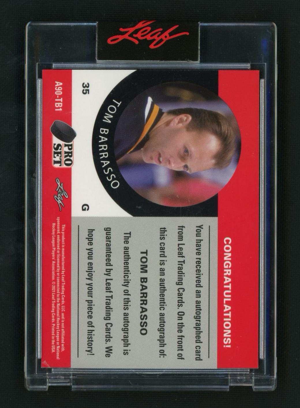 2021 Leaf Pro Set Tom Barrasso #35 Auto 1/1