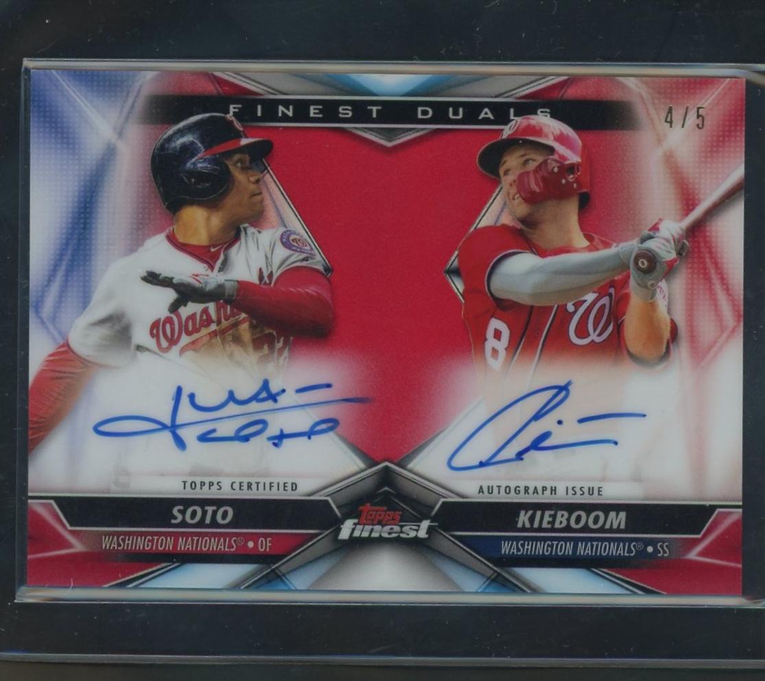 2020 Topps Finest Finest Duals Red Juan Soto/Carter Kieboom #FDA-SK Auto /5